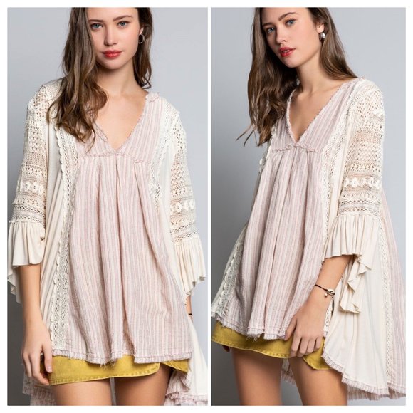 POL Casablanca Eye Catcher Linen Tunic Top - Picture 10 of 15